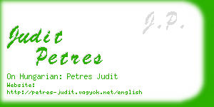 judit petres business card